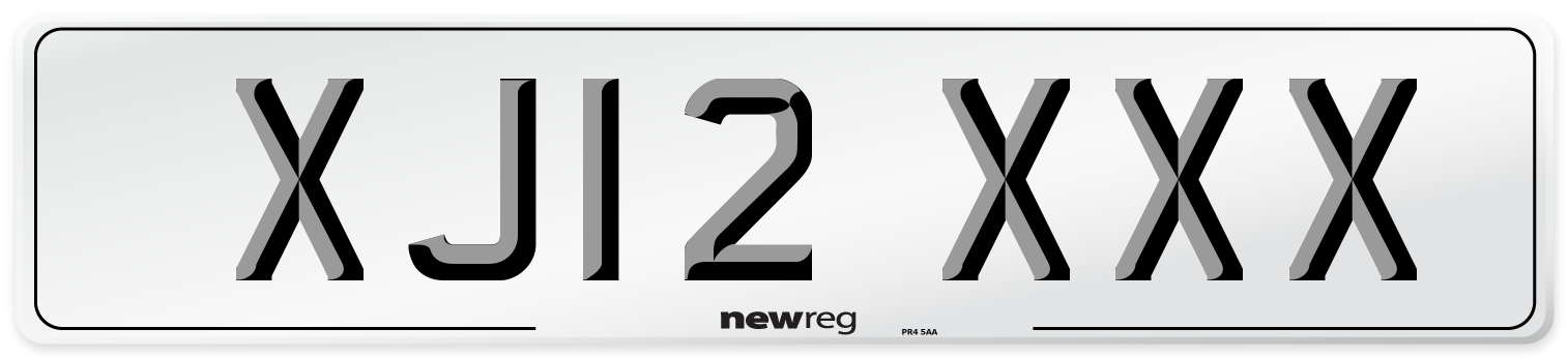 XJ12 XXX Number Plate from New Reg